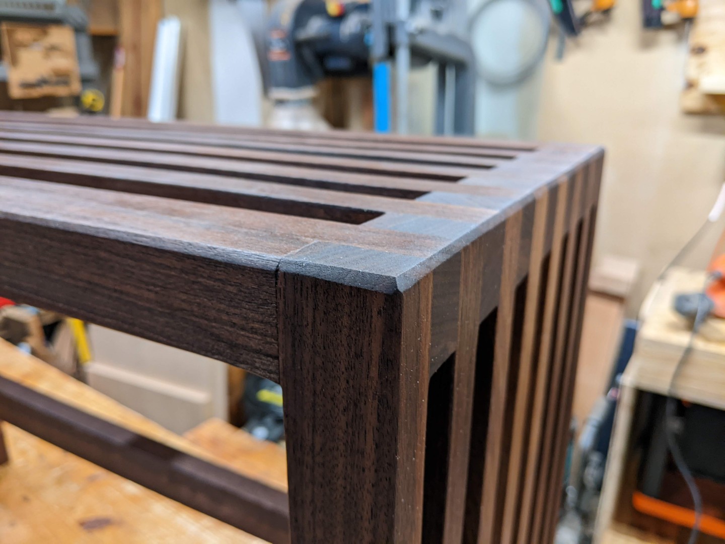 Walnut Vanity and Bench